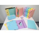 Classeur 4 anneaux cartonné Exacompta Aquarel A4 - Dos 4 cm coloris assortis