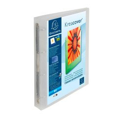 Binder 4 rings plasticized Exacompta KREACOVER® Chromaline customizable A4+ Maxi - Spine 4 cm