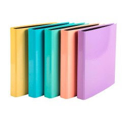 Folder 4-ring cardboard Exacompta Aquarel A4 - Spine 4 cm assorted colors