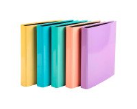 Classeur 4 anneaux cartonné Exacompta Aquarel A4 - Dos 4 cm couleurs assorties