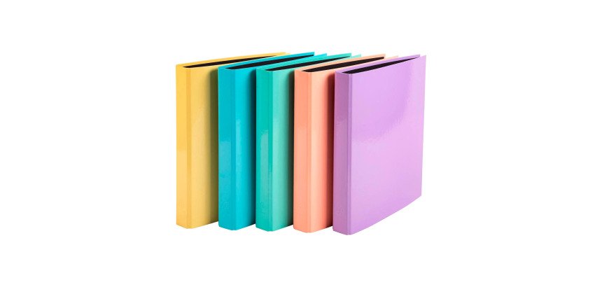 Classeur 4 anneaux cartonné Exacompta Aquarel A4 - Dos 4 cm coloris assortis