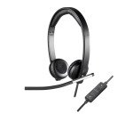 Auriculares con cable Logitech H650e biaurales USB Tipo A - negro/plata