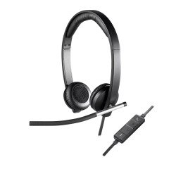 Auriculares con cable Logitech H650e biaurales USB Tipo A - negro/plata