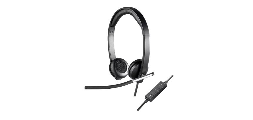 Auriculares con cable Logitech H650e biaurales USB Tipo A - negro/plata