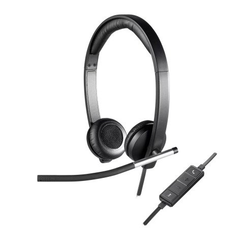 Auriculares con cable Logitech H650e biaurales USB Tipo A - negro/plata