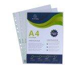 Pochettes perforées Exacompta Forever A4 polypropylène recyclé grainé 6/100e - Boite de 100