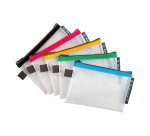 Pochette de rangement à fermeture éclair A6 Exacompta coloris assortis