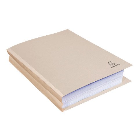 Sucarpetas de cartón Exacompta con fuelle, lomo de lona 24 x 32 cm - Pack de 25 gris
