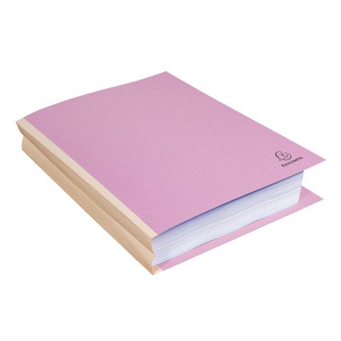 Sucarpetas de cartón Exacompta con fuelle, lomo de lona 24 x 32 cm - Pack de 25 lila