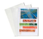 Chemise coin plastique Exacompta A4 polypropylène 12/100e transparente incolore - Paquet de 100