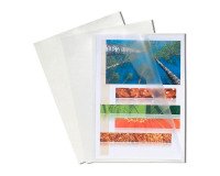 Chemise coin plastique Exacompta A4 polypropylène 12/100e transparente incolore - Paquet de 100