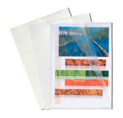 Chemise coin plastique Exacompta A4 polypropylène 12/100e transparente incolore - Paquet de 100