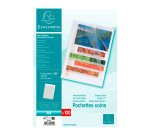 Chemise coin plastique Exacompta A4 polypropylène 12/100e transparente incolore - Paquet de 100
