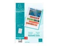 Chemise coin plastique Exacompta A4 polypropylène 12/100e transparente incolore - Paquet de 100