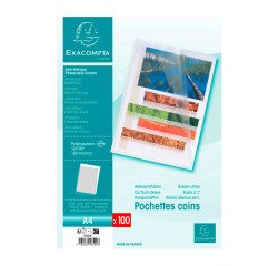 L-map plastic Exacompta A4 polypropyleen transparant kleurloos 12/100e - Pakket van 100