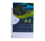 Pochettes perforées Exacompta Forever A4 polypropylène recyclé grainé 6/100e - Boite de 100