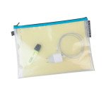 Pochette de rangement à fermeture éclair A4 Exacompta coloris assortis