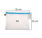 Pochette de rangement à fermeture éclair A4 Exacompta coloris assortis