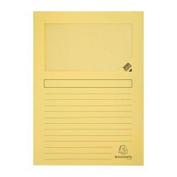 Chemise coin papier avec fenêtre Super Exacompta - Paquet de 100