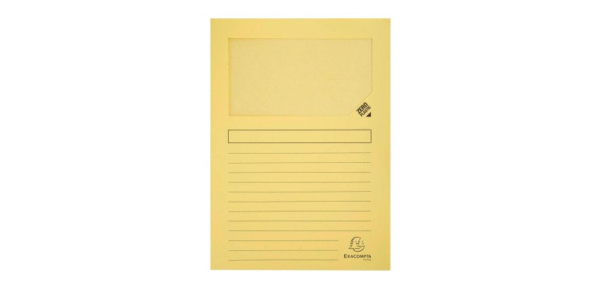 Chemise Eckfenster aus Papier Super Exacompta - Packung mit 100