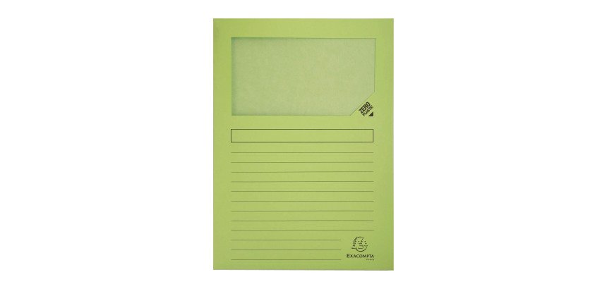 Super Exacompta Paper Corner Shirt with Window - Pack of 100