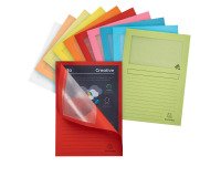 L-map papier met venster Super Exacompta in diverse kleuren - Pak van 10