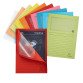 Chemises coin papier avec fenêtre Super Exacompta couleurs assorties - Paquet de 10