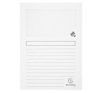 Chemises coin papier avec fenêtre Super Exacompta couleurs assorties - Paquet de 10