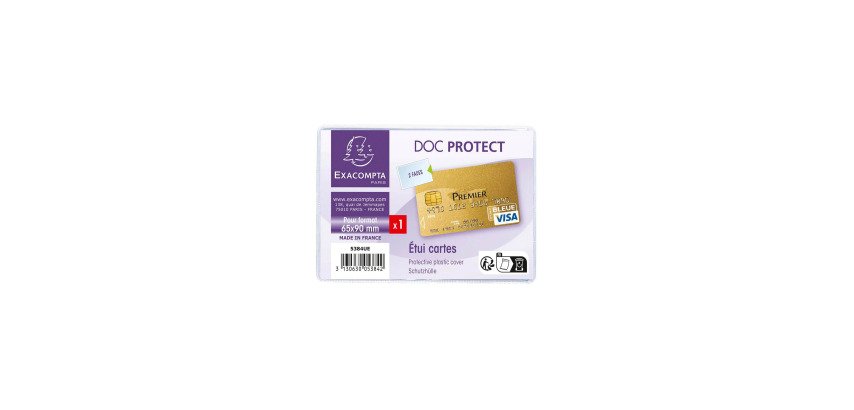Etui de protection pour carte 6,5 x 9 cm 1 volet