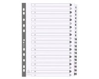 A4 white index divider Exacompta 20 digital tabs - 1 set