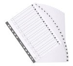 Intercalaire A4 carte blanc Exacompta 20 onglets numériques - 1 jeu
