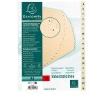 Intercalaire A4 carte ivoire Exacompta 18 onglets alphabétiques - 1 jeu