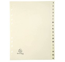 
  A4 ivory index card Exacompta 18 alphabetical tabs - 1 set 
