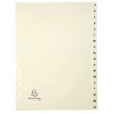 Intercalaire A4 carte ivoire Exacompta 18 onglets alphabétiques - 1 jeu