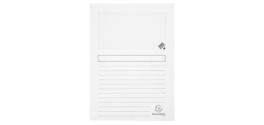 Chemise Eckfenster aus Papier Super Exacompta - Packung mit 100