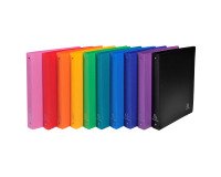 Binder 4 rings plasticized Exacompta Opak A4 Maxi - Back 4 cm assorted colors