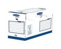 Boite archives carton Basic Fellowes - Dos 20 cm - Blanche