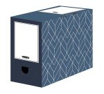 Boîte archives carton Fellowes Déco - Dos de 15 cm - Bleu ardoise