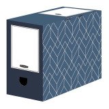 Boîte archives carton Fellowes Déco - Dos de 15 cm - Bleu ardoise