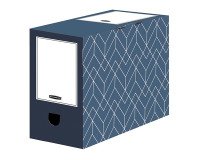 Boîte archives carton Fellowes Déco - Dos de 15 cm - Bleu ardoise