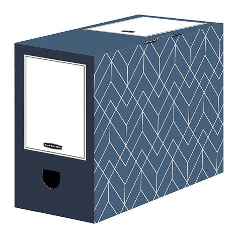 Boîte archives carton Fellowes Déco - Dos de 15 cm - Bleue ardoise