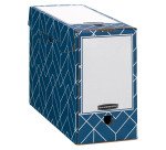 Box Archivpappe Fellowes Deco - 15 cm Rücken - Schieferblau