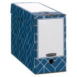 Box archives cardboard Fellowes Deco - 15 cm spine - Slate blue