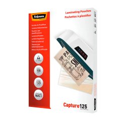 Pochettes de plastification Fellowes A5 2 x 125 µ mates - Boite de 100