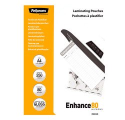 Laminating Pouches Fellowes A4 2 x 80 µ shiny - Box of 250