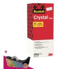 Pack de 7 cintas adhesivas Scotch Crystal transparente + 1 GRATIS 