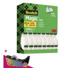 Pack de 16 cintas adhesivas Scotch Magic invisible 33 m + 8 de regalo