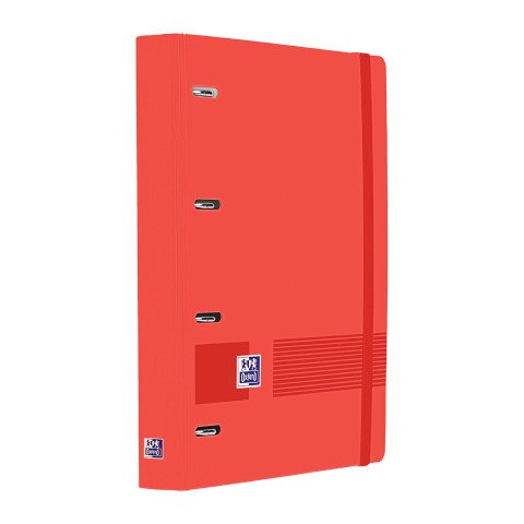 Carpebloc 4 anillas Europeanbinder Oxford Live & Go A4+ con recambio 5x5 rojo