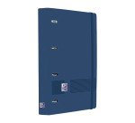 Carpebloc 4 anillas Europeanbinder Oxford Live & Go A4+ con recambio 5x5 azul marino