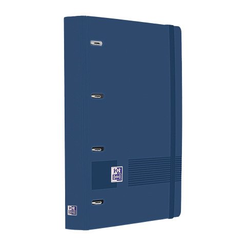 Carpebloc 4 anillas Europeanbinder Oxford Live & Go A4+ con recambio 5x5 azul marino